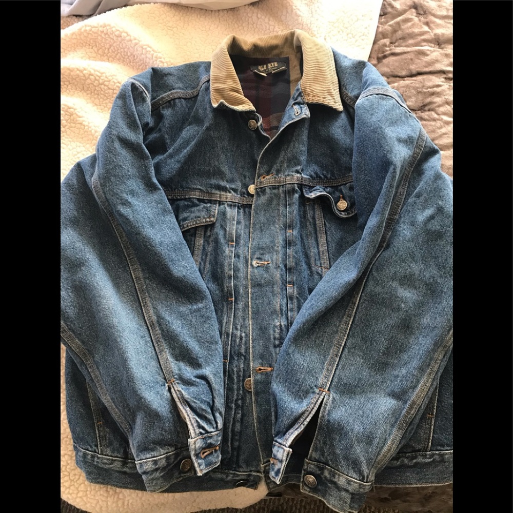 Vintage Denim Jacket Flannel Lined